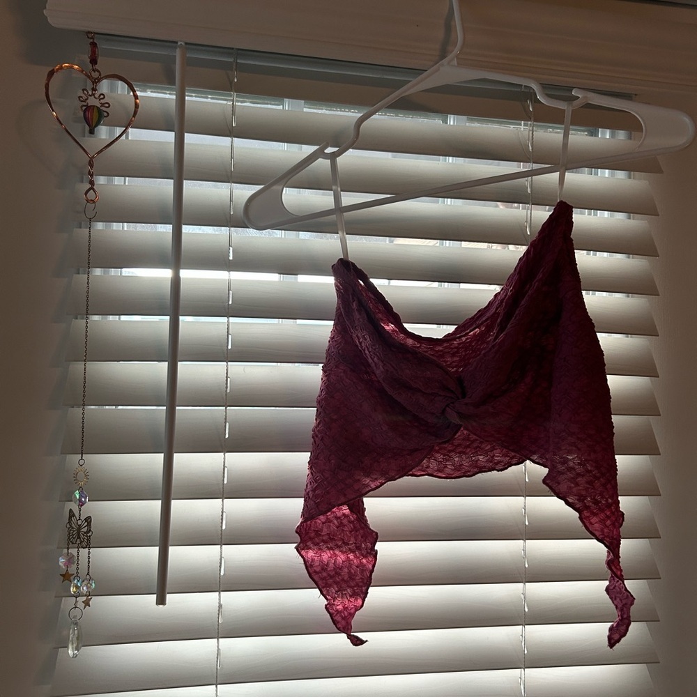 Lettuce trim strapless open tube top